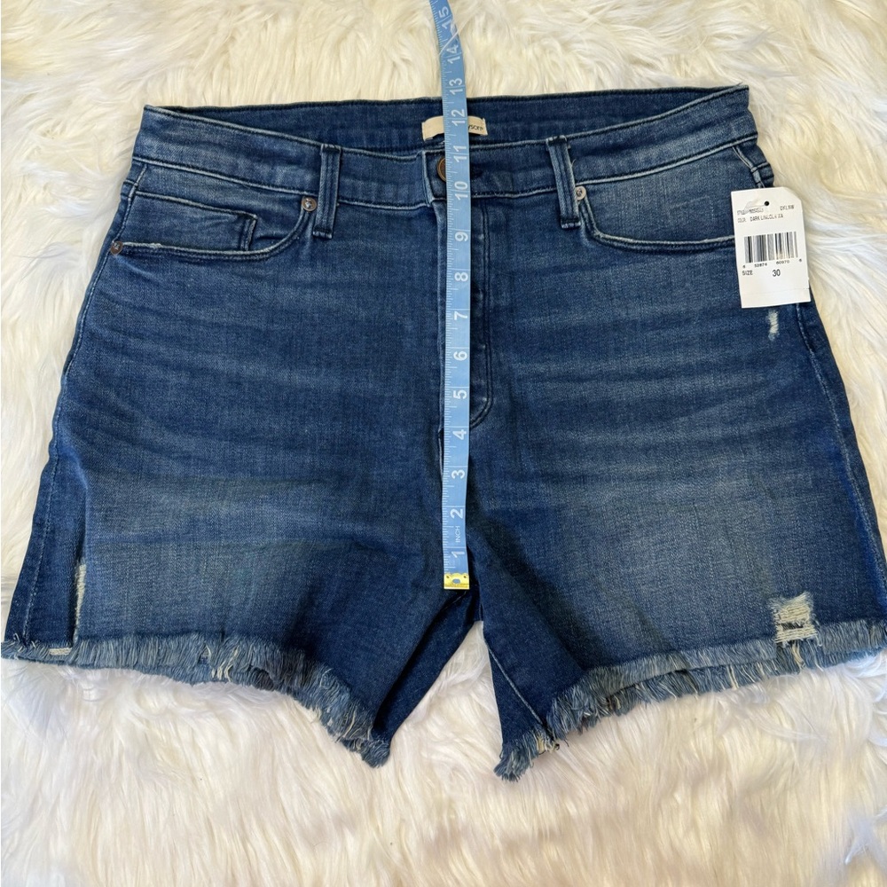 NWT Edyson Delon High-Rise Shorts in Dark Lincoln Wash Size 25 + 30 - Picture 12 of 13